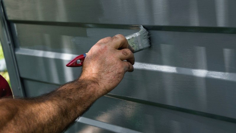 How To Paint Garage Door Without Sticking Black