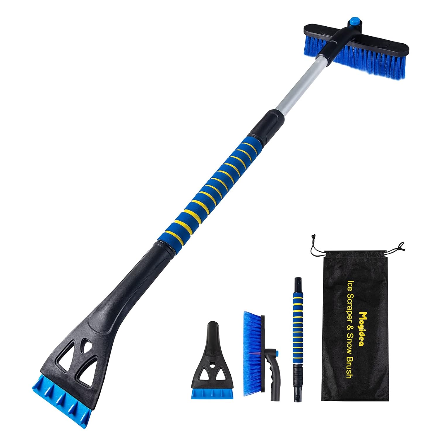 Moyidea 3 in 1 Extendable 36" Ice Scraper Snow Brush